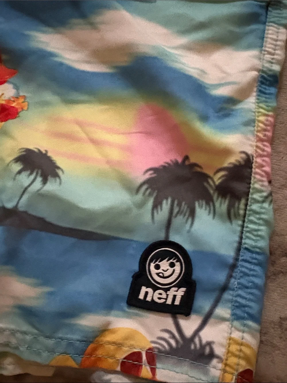 Neff  Aqua Tropical Duck Swim Shorts 🌵large